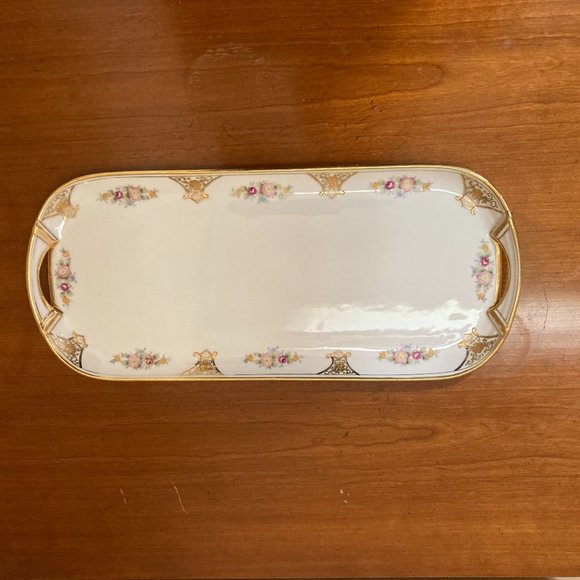 nippon Other - Vintage Nippon Hand Painted Tray With Handles